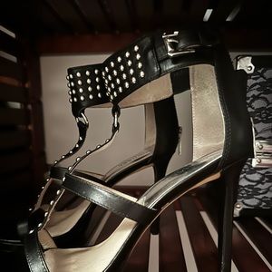 Michael Kors black studded stiletto pumps